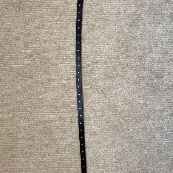 Women’s EDC Black Leather Belt with Silver Accents - Picture 5 of 6